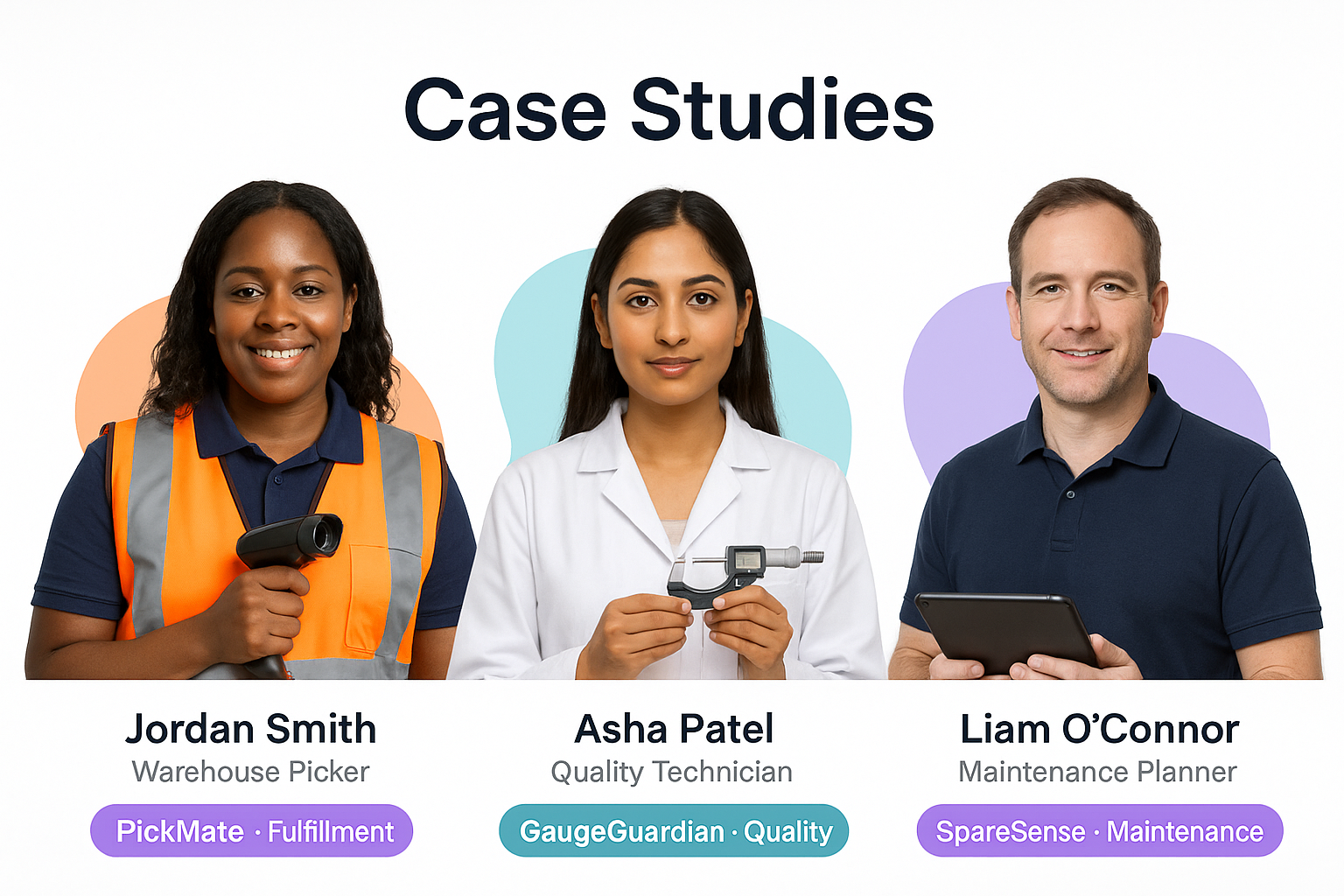 Case Studies - Jordan Smith, Asha Patel and Liam O'Connor
